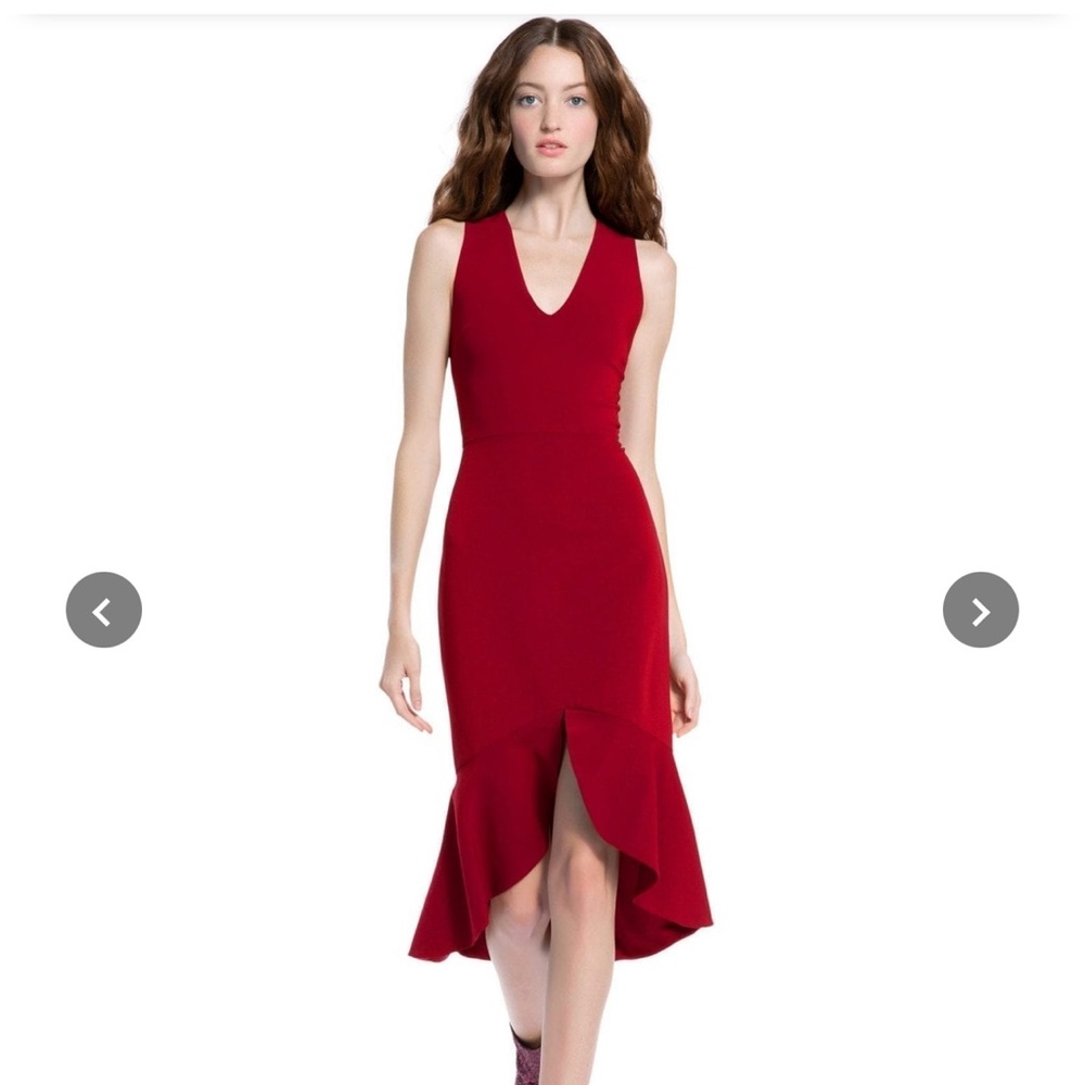 Alice + Olivia Blakesley Fitted Cocktail Red Dress - Sz 2